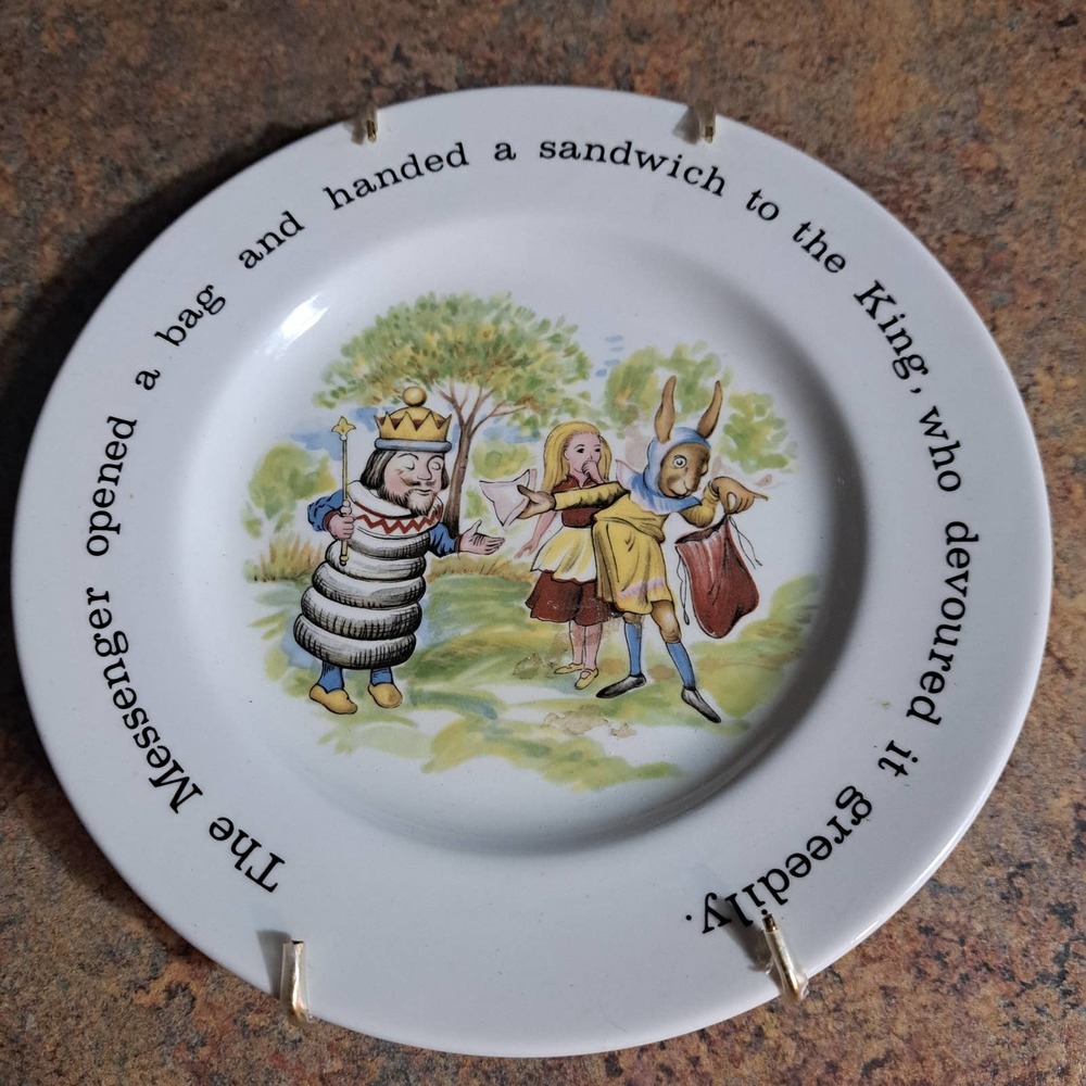 RARE!! Johnson Brothers Alice in Wonderland Made in England Ironstone plate